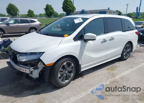 2023 Honda Odyssey Elite из США, поврежденный, VIN 5FNRL6H94PB015584
